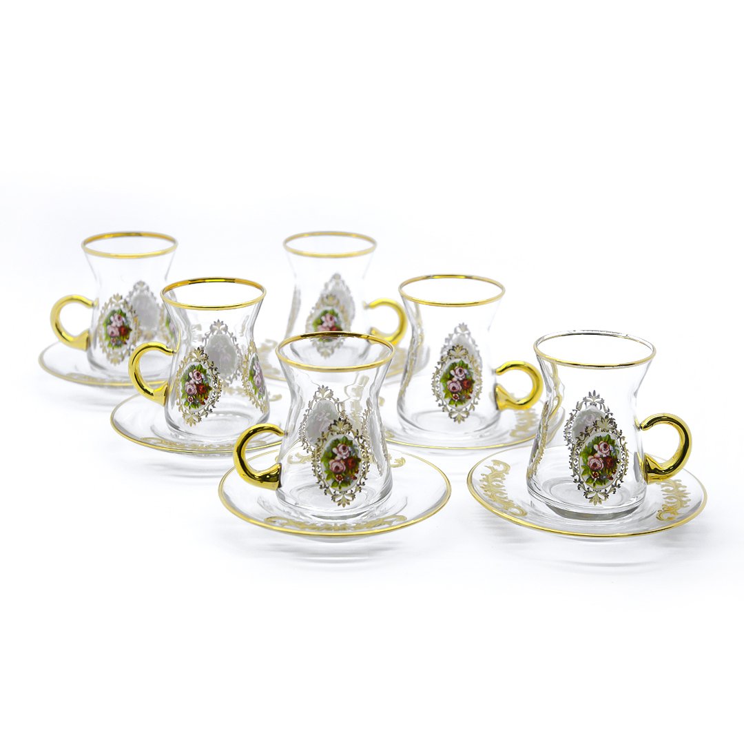 Enes Tea Set Gold | ES-54661 | Cooking & Dining, Glassware, Tea Cup |Image 1