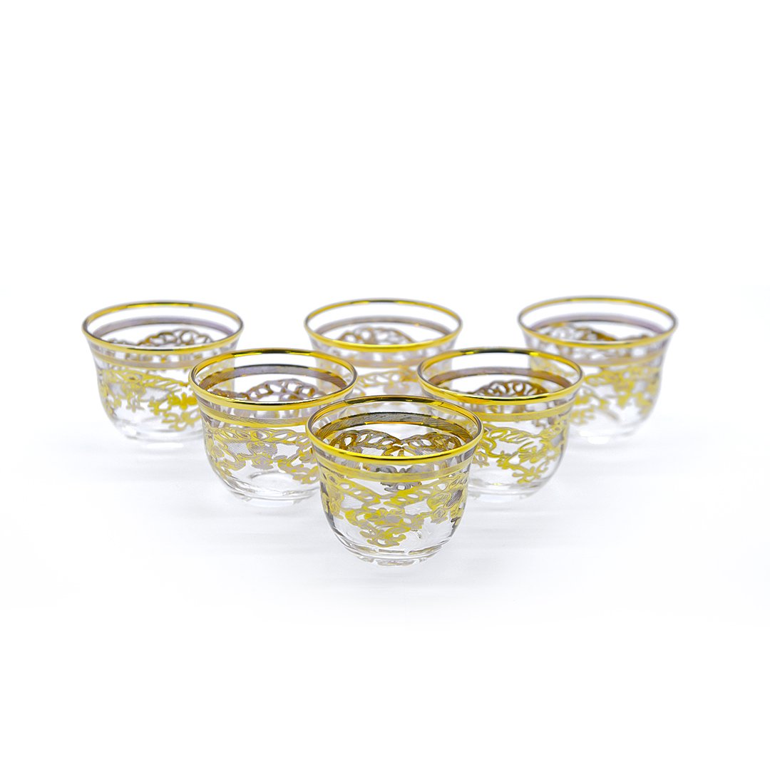 Enes Cam 6Pcs Coffee Mirra Set W/B | ES-CM2 | Cooking & Dining | Coffee Cup, Cooking & Dining, Glassware |Image 1