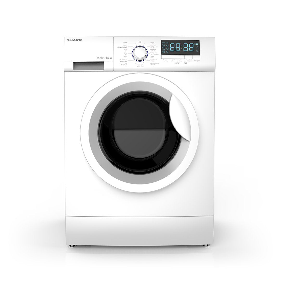 Sharp 6 Kg  Front Load Washing Machine | ES-FE612DLZ-W | Home Appliances | Front Load, Home Appliances, Major Appliances, Washing Machines |Image 1
