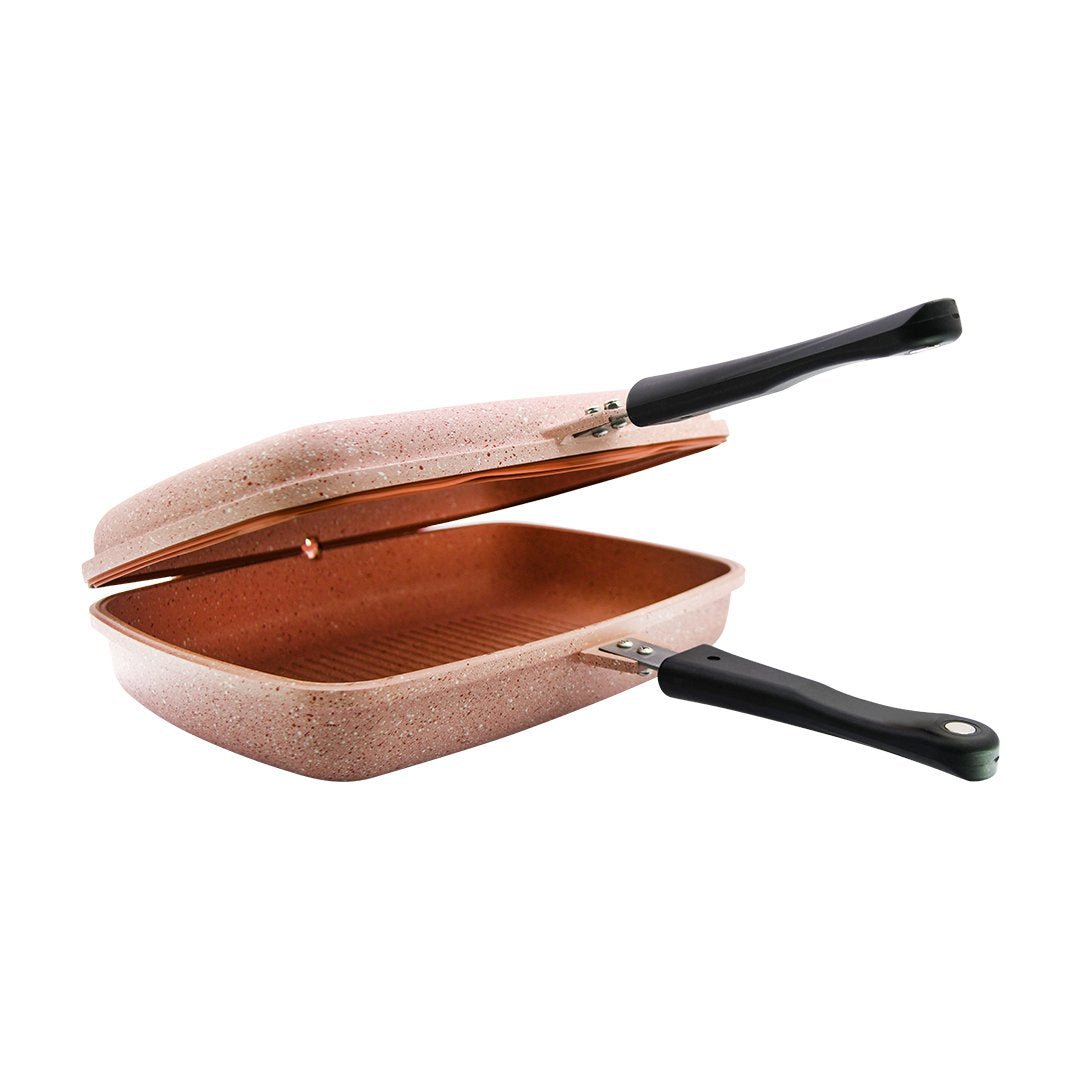 Falez Multi Functional Double Grill 34Cm Pink Falez Multi Functional Double Grill 34Cm Pink