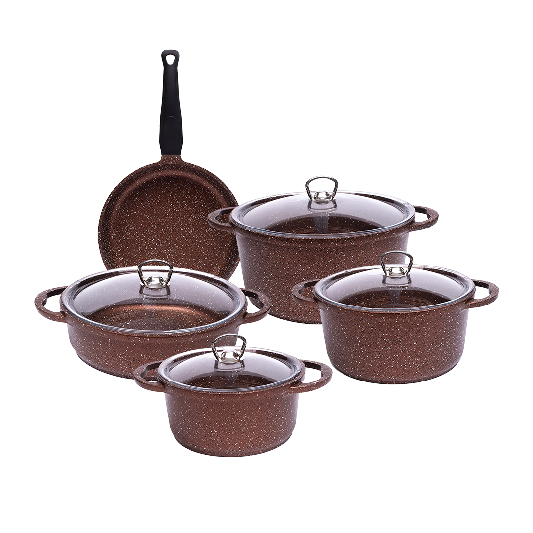 Falez Nova Premium 9Pcs Cookware Set Copper | F35118 | Cooking & Dining, Cookware sets |Image 1