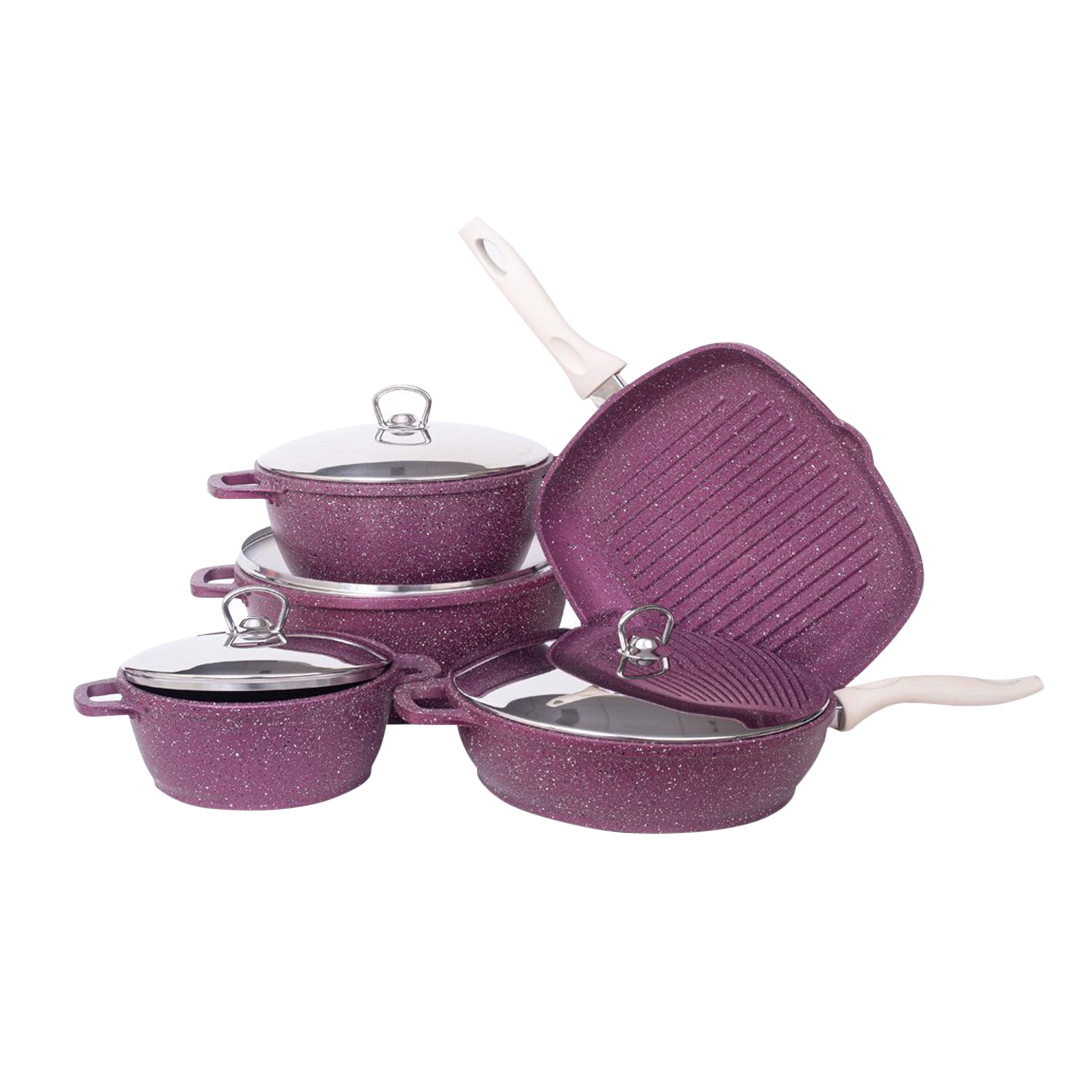 Falez Silico Cast 9Pc Cookware Set Metal Lid | F36955 | Cooking & Dining, Cookware sets |Image 1