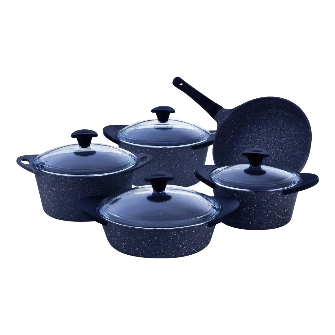 Falez Doa Cast 9Pcs Cookware Set Blue - F33305 | F33305 | Cooking & Dining, Cookware sets |Image 1