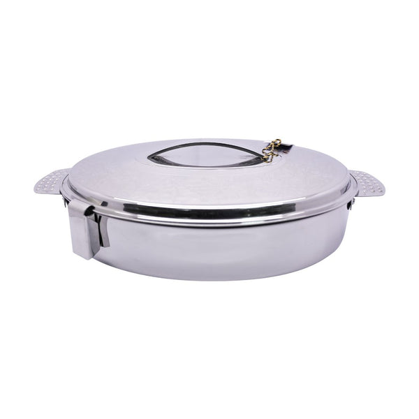 Elham Oval Silver Color Hotpot Size: 2.5 Liter Hp-247-2.5 | HP-247-2.5 | Cooking & Dining, Hot Pots |Image 1