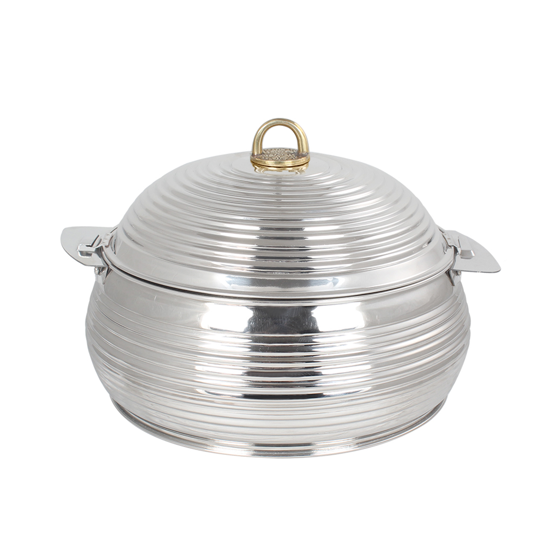 New King Belly Hotpot W/Pattern Silver 4000Ml Nk-45002 | NK-45002 | Cooking & Dining, Hot Pots |Image 1