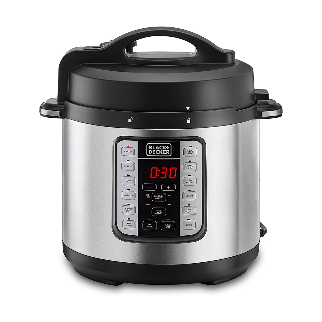 Black+Decker 6 Liters Smart Steam Pot Electric Pressure Cooker | PCP1000-B5 | Home Appliances | Cooking & Dining, Pressure Cookers |Image 1