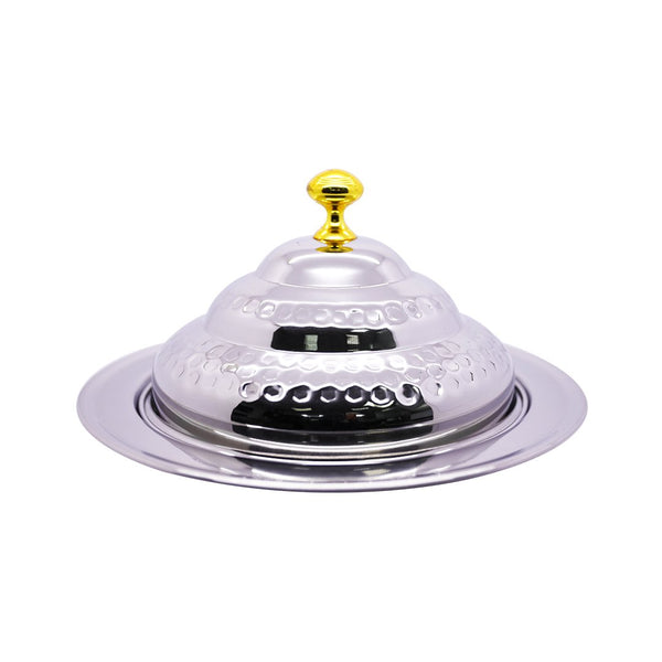 Royal Sultan Koozy Tray W/Milano & Gold Knob Size: 25 Cm Rktm-25 | RKTM-25 | Cooking & Dining, Serveware |Image 1