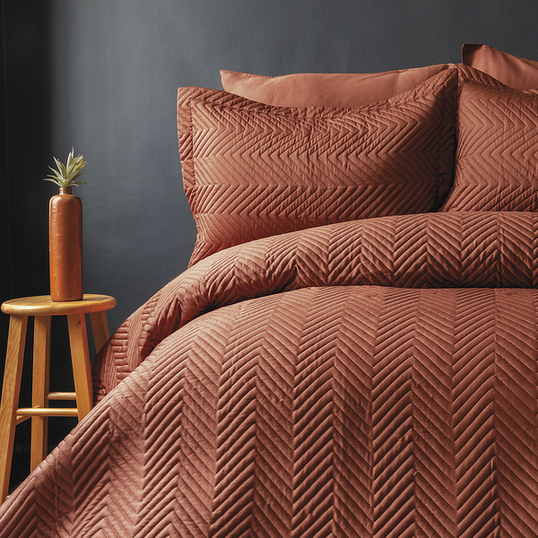 Simply Copper-Bed Cover+Pillow Case