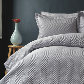 SIMPLY GREY-BED COVER+PILLOW CASE